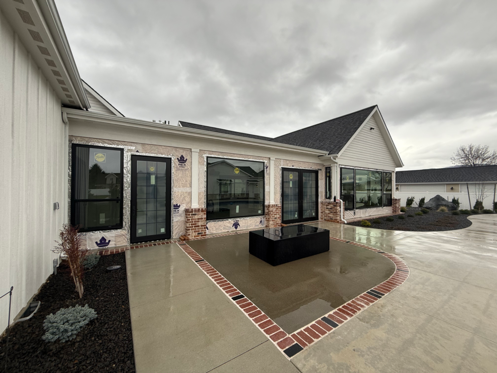 Pella windows and patio door on a modern Spokane home